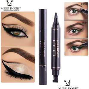 Eyeliner Miss Rose Timbre Crayon Crayon Professionnel Outil De Maquillage Des Yeux Double Têtes Deux Stylos Livraison Directe Santé Beauté Yeux Dhmse