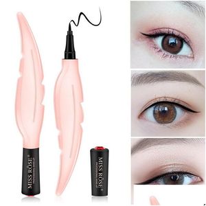 Eyeliner Miss Rose De oogvloeistof Fine Liners No Smudge Feather Waterproof Sweat Quick Dry eenvoudig te dragen make -up voering druppel levering H DHF82