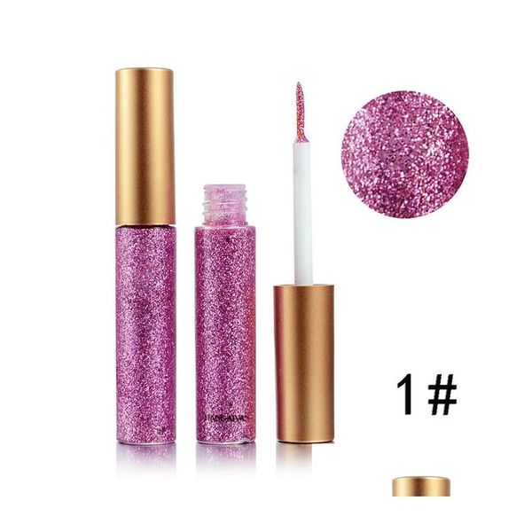 Eyeliner Nouveau Maquillage Handaiyan Glitter Liquide Eyeliner Stylo 10 Couleurs Métallique Brillance Ombre À Paupières Drop Livraison Santé Beauté Maquillage Yeux Dhhsz