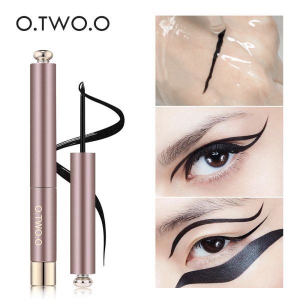 Delineador de ojos o.two.o delineador de ojos líquido negro lápiz de belleza belleza de gato delineador de ojos 24 horas herramientas cosméticas de maquillaje impermeable