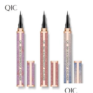 Eyeliner Qic Starry Sky 4D Mascara -kits Zwarte waterdichte langdurige vloeistof voor make -up van de wimper in de oogvoering. Drop levering health beaut dhwlk