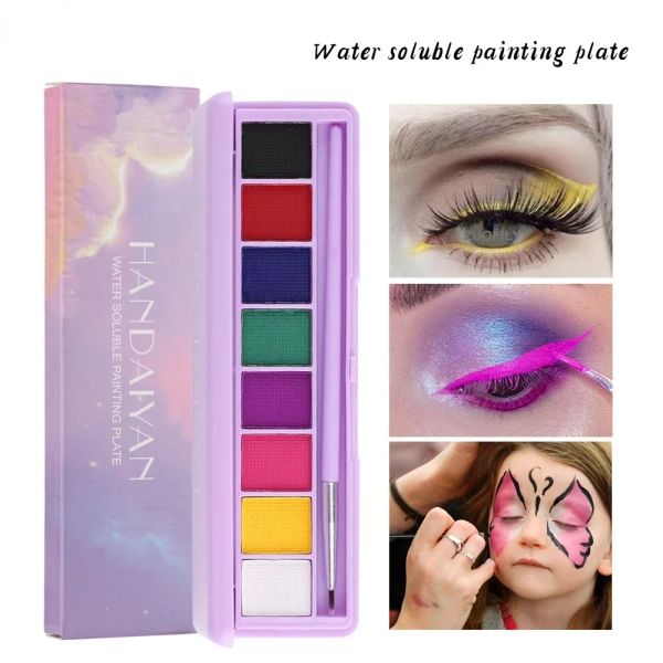 Eyeliner Eyeliner Activé Eyeliner Palette de fards à paupières UV UV Light Reactif Eyeliner stylo Glow in Dark Eye Makeup Pigment Blue 8 / 9Color / Box