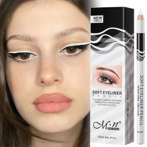 Eyeliner White Eyeliner crayon rapide Dry Smooth Matte imperméable Eyeliner stylo de maquillage à silk
