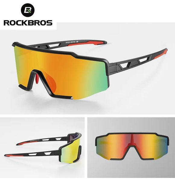 Gafas Rockbros Gafas de bicicleta Hombres Mujeres Gafas fotocromáticas polarizadas Lente de PC Marco Tr con marco de miopía Gafas de ciclismo deportivas