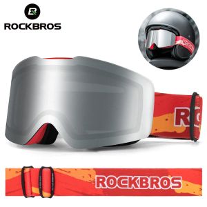 Eyewear Rockbros Wholesale Ski Goggles Windproofing UV400 ANTIFOG Ski Double Calers Ski Snowboard Lunettes Masque Cyclise