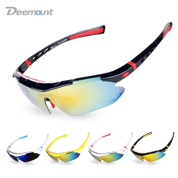 Gafas Deemount Ciclismo Gafas polarizadas para montar en bicicleta Gafas de sol 5 lentes MTB Gafas para bicicleta Gafas Gafas de sol para motocicleta Miopía Fram