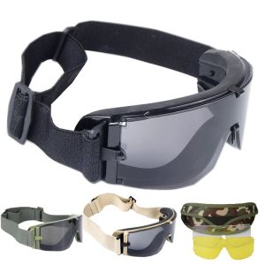 Lunettes tactiques militaires Airsoft Paintball lunettes de sport armée randonnée tir tactiques lunettes noir Tan vert