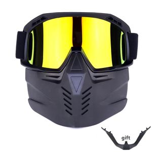 Eyewears motorfiets fietshelm masker bril afneembare bril waterdicht HD anti-uv-bril voor off-road moto motorcross maskerbril