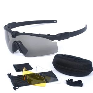 Gafas militares tácticas para exteriores, gafas de protección militar para hombres y mujeres, gafas de tiro para Paintball, gafas de sol tácticas para ciclismo MTB