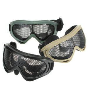 Brillen buitenshuis jagen op airsoft netto tactische schokweerstand ogen die buiten sport metaal mesh bril beschermen bril buitgereedschap openluchtgereedschap