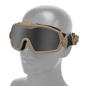 Lunettes de protection des lunettes de protection des lunettes de paintball d'objectif transparent avec des lunettes de sécurité à la protection oculaire micro-fan-résistant pour la chasse