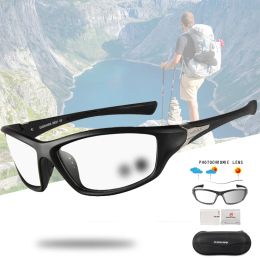 Lunettes Queshark photochromiques Camping Randonnée de soleil Clôles de soleil grimpant des lunettes de pêche sportives