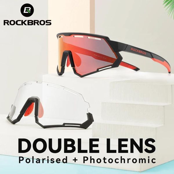 Gafas de sol ROCKBROS para ciclismo, gafas polarizadas fotocromáticas para hombres y mujeres, gafas deportivas para bicicleta de montaña y carretera, gafas para bicicleta UV400