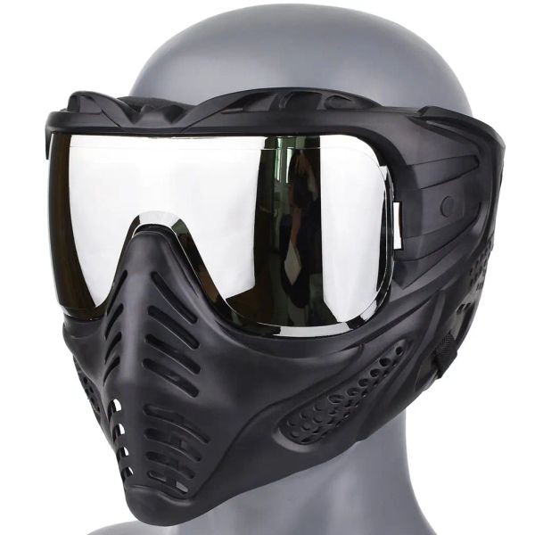 Eyewars Masque tactique complet avec micro-fan antifograge de chasse aux masques de combat militaire Airsoft Paintball Mask Goggles Set