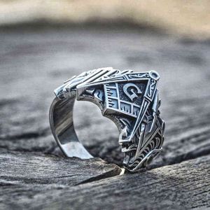 Eyhimd Men Freemason Ring Rvs Masonic Symbool Ringen Vrijmetselarij Knights Templar Sieraden