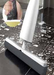 Eyliden automatische zelfwringende dweil plat met PVA -sponshoofden hand wassen voor slaapkamer vloer schoon 2109079206686