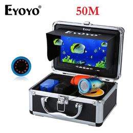 Eyoyo 50M 7 détecteur de poisson caméra de pêche sous-marine sur glace 12 pièces Led détecteur de poisson accessoires de matériel de carpe d'hiver 242W