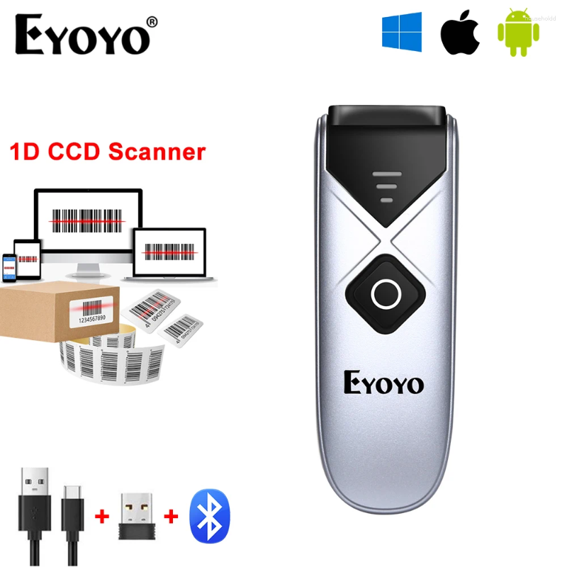 Eyoyo EY-015 Bluetooth 2D Barcodelezer QR PDF417 2.4G Draadloze Draagbare Scanner USB Bedraad Ondersteuning Mobiele Telefoon IPad PC