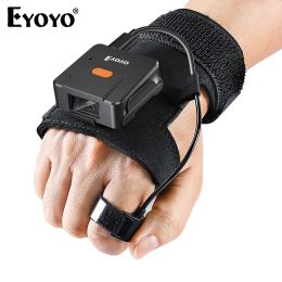 Eyoyo EY-027L Pols Wearable 1D Laser Barcode Scanner Bluetooth Portable Mini Bar Code USB Reader Trigger Auto-Sensing Scanning