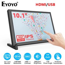 Eyyo Monitor 10.1 pulgadas con pantalla táctil capacitiva Portable 1280x800 IPS Pantalla para el enchufe Raspberry Pi y la ganancia compatible con el juego 8/10 240327