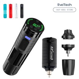 EZ EvoTech Draadloze Batterij Tattoo Machine Pen Intelligente Chip Aangepaste Externe Rotor Borstelloos 231225