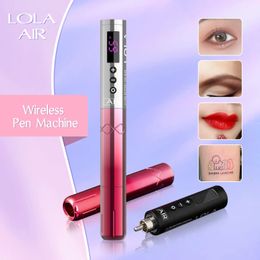 EZ LOLA AIR batterie sans fil stylo de maquillage Permanent Machine pour Micropigment sourcils Eyeliner lèvres Microblading cheveux cuir chevelu 240110