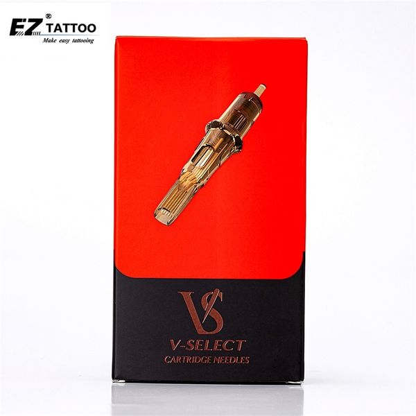 EZ V Select Cartouche Aiguille de tatouage # 10 (0,30 mm) Membrane élastique magnum incurvée pour machine à tatouer rotative 20 pcs / boîte 210324
