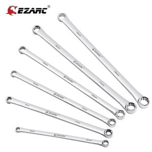 EZARC 6 stks Lange Dubbele Ring Box Einde Moersleutel Set Tion Spanner CRV 8mm - 19mm Wrenches Tools Sets 211029