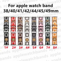 F Designer Apple Watch Band Strap iwatch Bandes pour Apple Watch Ultra Series 8 3 4 5 6 7 9 SE 38 mm 42 mm 44 mm 49 mm Bracelet de montre en cuir véritable de luxe Brassard ap Smart Straps