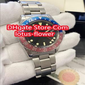F fabriek V3 Horloges 40mm GMT Vintage 1675 Rood Blauw Pepsi Bezel 2813 Beweging Mechanische Heren Automatische Horloges2882