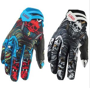 F guantes con cabeza fantasma, guantes de carreras para motocicleta, guantes de cross-country, equipo de protección deportiva para montar en bicicleta