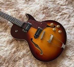 F Hollow body jazz elektrische gitaar Sunburst kleur 6-snarige gitaar Palissander toets
