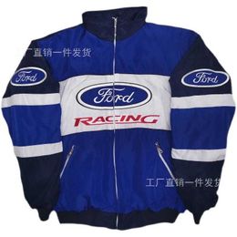 F Racing Suit Style personnalisé Cool broderie complète décontracté à manches longues coton manteau une course