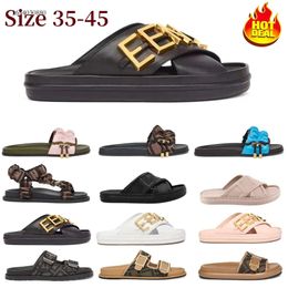 F Sandalias Sandalias Fendily 2024 Fashion Women Men Designer Sandals Sluys Slides Luxury Lady Gentlemen Colorido Letal Letter Anatomic Leather Top Calidad 110