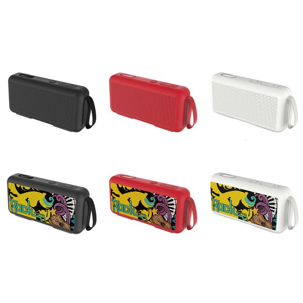 F0 rétro Bluetooth 5.0 haut-parleur Portable lanière créative Graffiti Mini carte FM cadeau LOGO sans fil Audio DHL/UPS livraison rapide