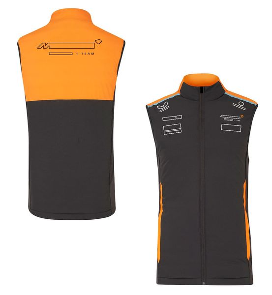 F1 2024 Team Gilet Unisexe Formule 1 Gilet Veste Racing Col Debout Respirant Gilet Grande Lâche Pleine Longueur Zip Veste