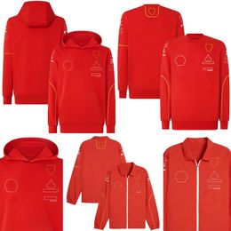 F1 2024 Équipe Sweat à capuche Formule 1 Racing Racing Sweatshirt Sweatshirt Pullover Nouveaux fans Rouge Crew Nou Sweat à capuche Fashion Softshell Jacket