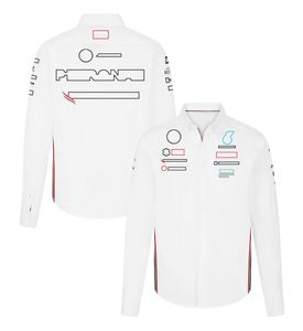 F1 2024 Chemise d'équipe Formule 1 Racing Polo Col Chemise à manches longues Pilote Fans T-shirt Jersey Printemps Été Hommes Dessus De Chemise Personnalisé