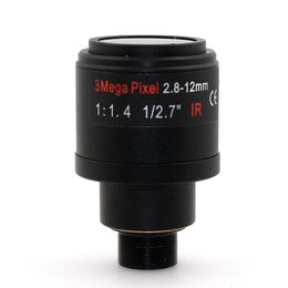 Objectif optique à zoom manuel f1.4 1/2.7 pouces 3MP varifocal ir 2.8-12mm objectif de montage cctv m12