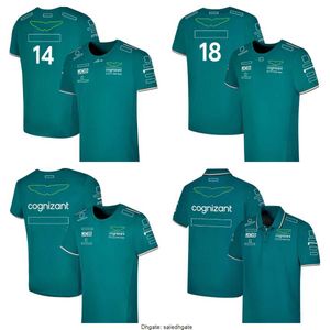 F1 Aston T-shirts Racekleding Team 2023 Driver T-shirt met korte mouwen Casual Ademend Sneldrogende Kleding Herenkleding Maatwerk