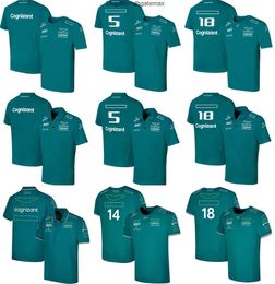 F1 AstonMartins Driver Groen T-shirt 2022-2023 Formule 1 Team Racepak Poloshirt T-shirt Zomer Korte mouw Dezelfde Fans Outdoor Casual T-shirts