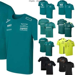 F1 AstonMartins Team T-shirt Formula 1 Racing Suit T-shirts à manches courtes Pilote d'été Vert T-shirt à séchage rapide Maillot surdimensionné à la mode pour hommes