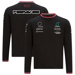 F1 T-shirt noir à manches longues Formula 1 Fans Team Racing Casual Tops Summer T-shirt surdimensionné pour hommes et femmes Motocross231H
