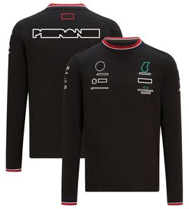 F1 Black T-Shirt Formule Long Sleeve Formule 1 Team Racing Casual Tops Zomerheren en dames oversized T-shirt Motocross-trui