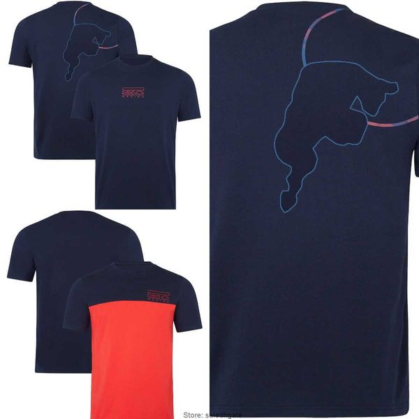 F1 Bul Team Racing Work T-shirt 2023 Summer Formula 1 Official Men's Casual O Neck T-shirt Jersey de gran tamaño para mujer Ropa de hombre personalizada