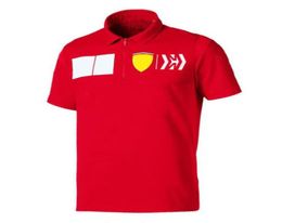 F1 Car Fan Versie Team Custom Short Sleeved Polo Shirt Men039S Rapel T -shirt Auto Overalls Nieuw polo shirt1173116