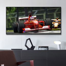 F1 Auto -raceposter Canvas schilderen PRINT HOOM Decor Wall Art Foto voor woonkamer Home Decoratie Frameless