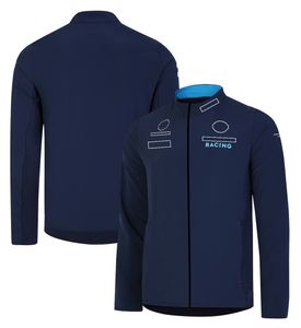 F1 Driver Full Zip Jacket 2023 Formule 1 Team Mode Casual Sweat-shirt respirant Vestes Printemps et Automne Veste bleue chaude pour hommes