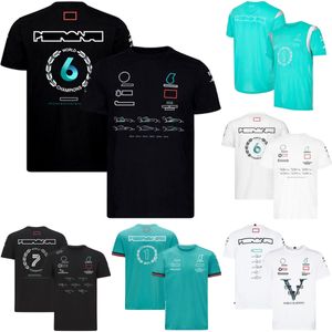 F1 coureurs CHAMPION WORLD T-shirt Formule 1 Team Racing T-shirts Zomer Ademend Auto Fan T-shirt Heren Jersey Plus Size Custom