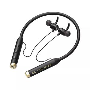 Auriculares F1 V5..0, auriculares magnéticos estéreo HiFi, auriculares deportivos con banda para el cuello y cancelación de ruido con micrófono